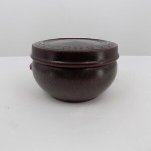 Traditional Mini Korean Onggi Clay Jar 11cm wide 6cm tall Unglazed Spice Jar